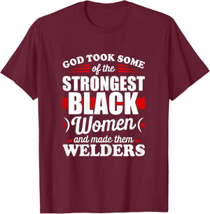 Black Welders Matter African American Black Women T-Shirt - T-Shirt | Maroon
