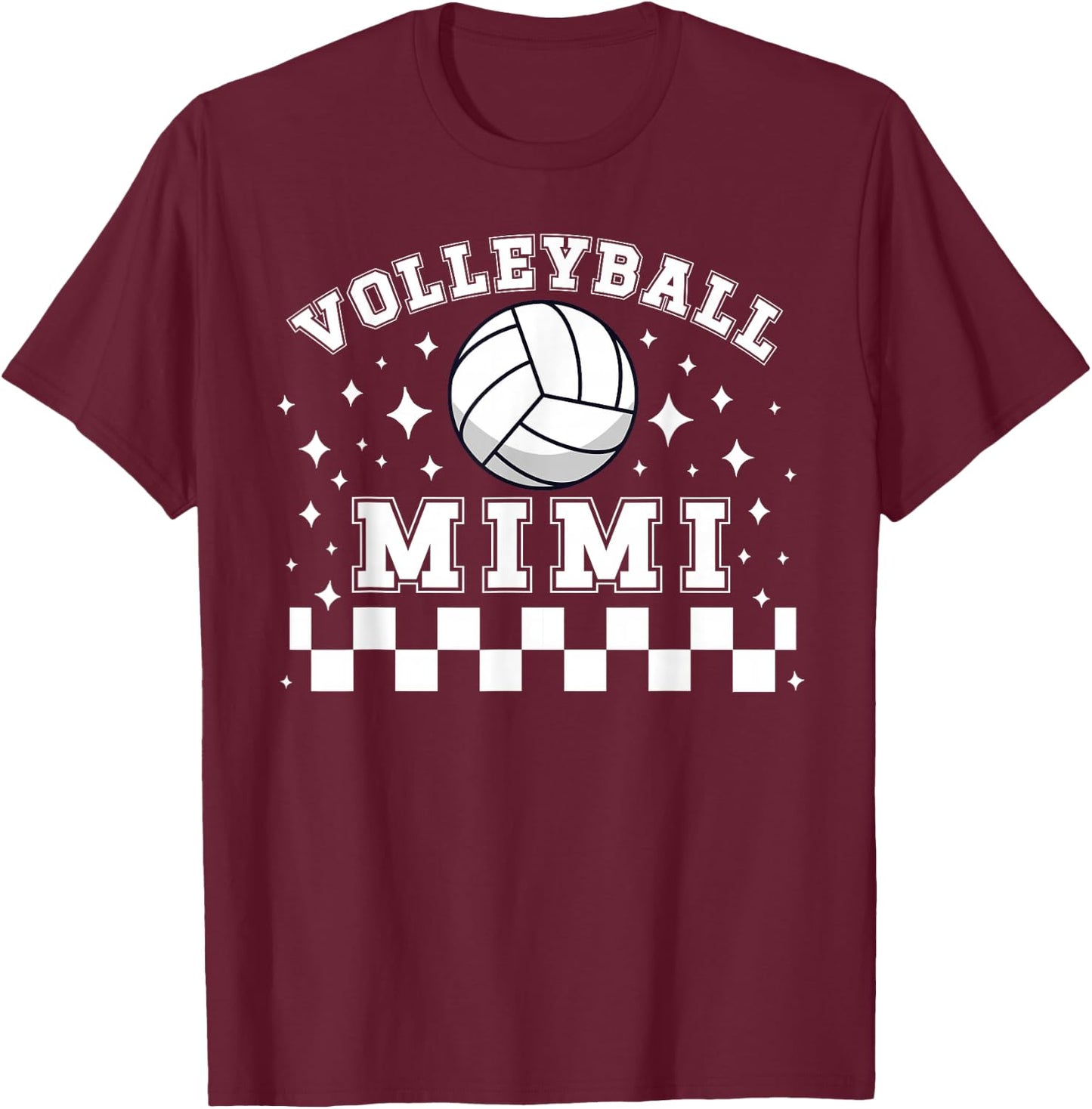 Volleyball Mimi Of A Volleyball Player Mimi T-Shirt - T-Shirt | Maroon