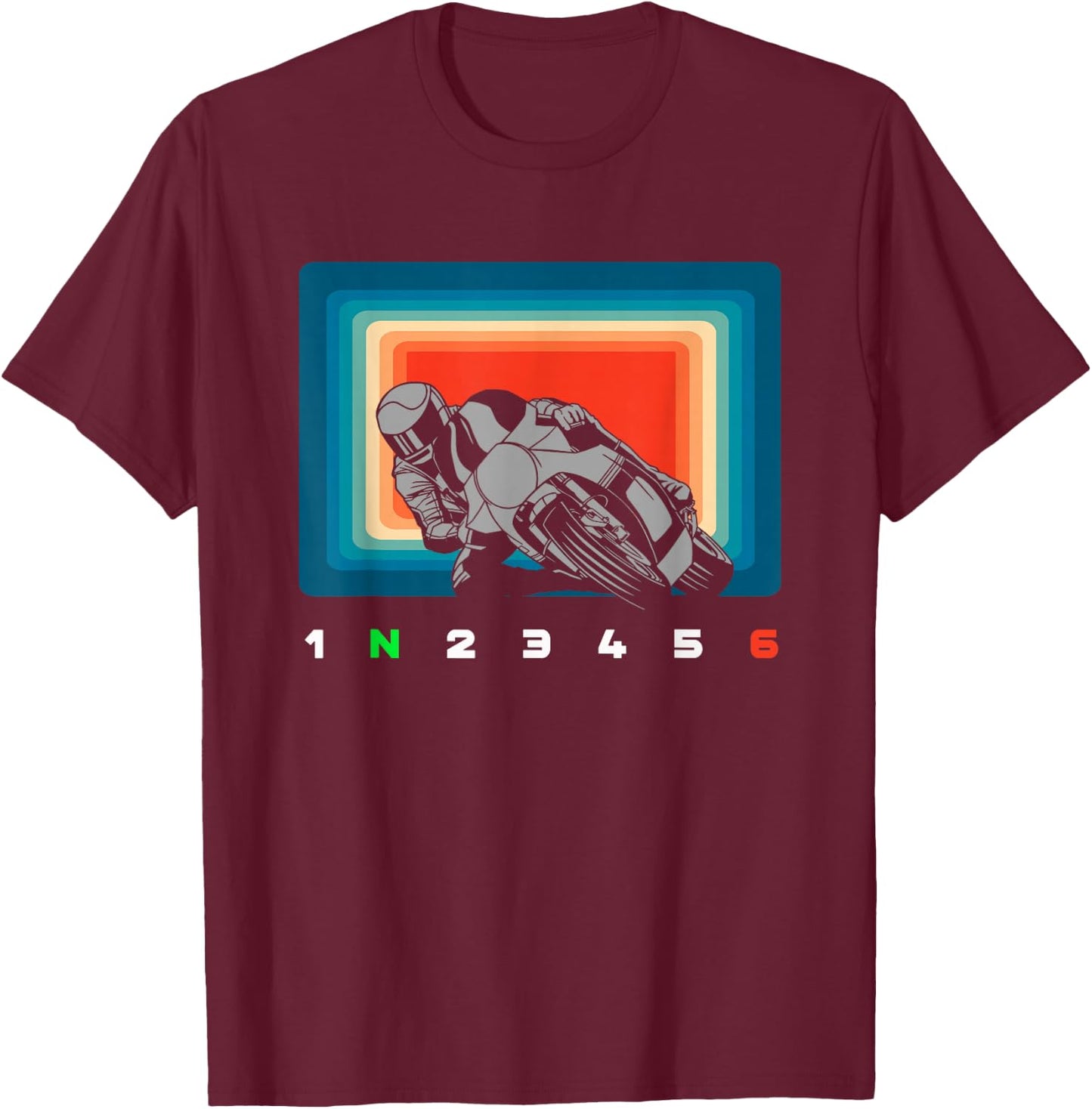 Motorcycle Apparel , Black T-Shirt - T-Shirt | Maroon