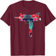Tropical Gun Lover Firearm Beach Hawaiian Aloha Gun Hawaiian T-Shirt - T-Shirt | Maroon