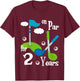 2 Year Old Golf Birthday Party Shirt Gift Boy Girl T-Shirt - T-Shirt | Maroon