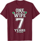 7 Years Lucky Wife Funny St Patrick's Day Anniversary Her T-Shirt - T-Shirt | Maroon