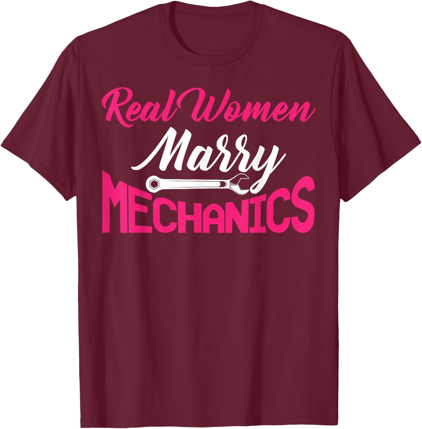 Mechanic Wife Apparel - Funny Cute Wives Design T-Shirt - T-Shirt | Maroon