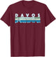 Davos Switzerland Ski T Shirt / Retro Vintage Davos Shirt T-Shirt - T-Shirt | Maroon