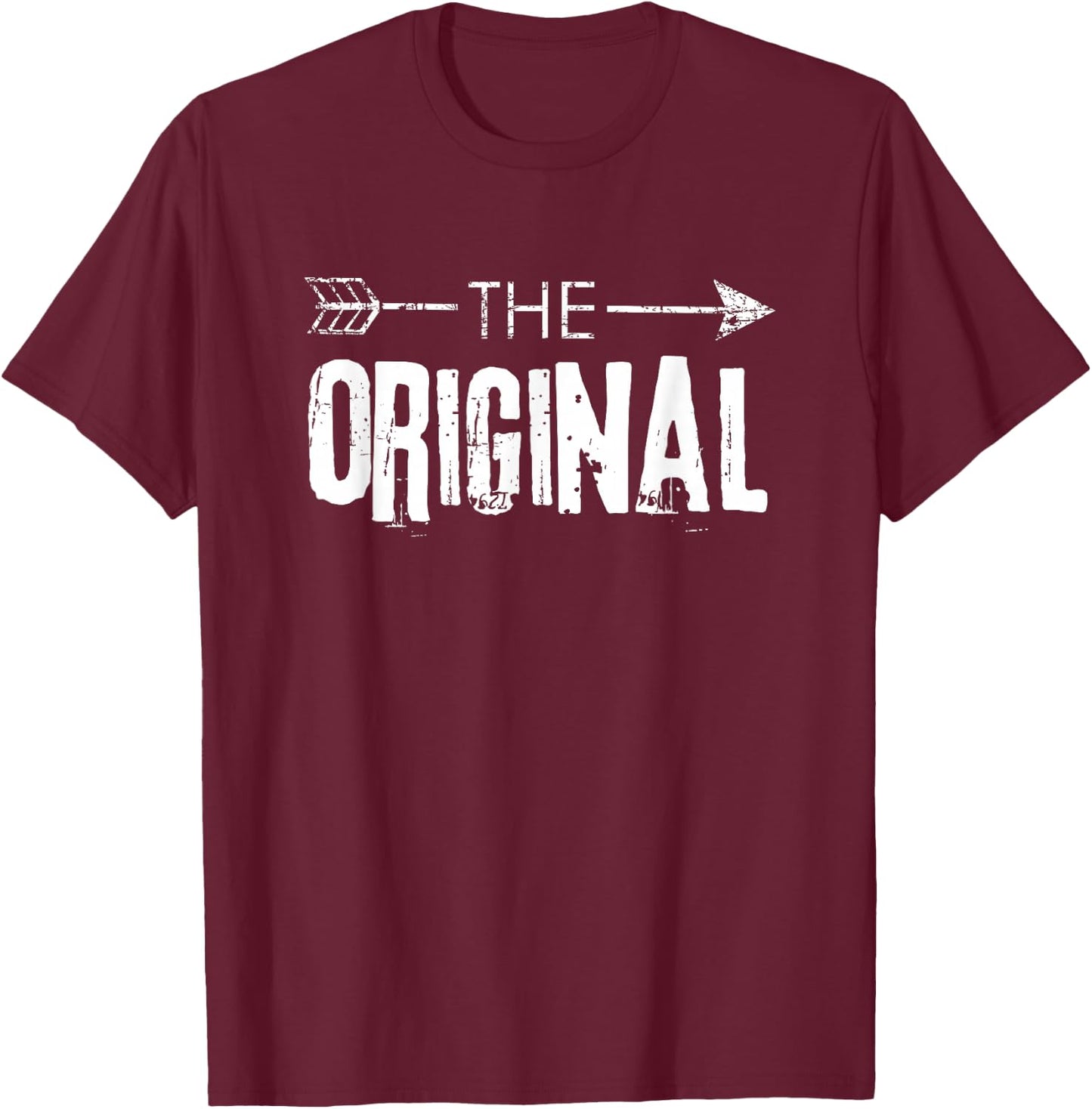 Funny Sibling The Original Oldest Child or Dad Gift T-Shirt - T-Shirt | Maroon