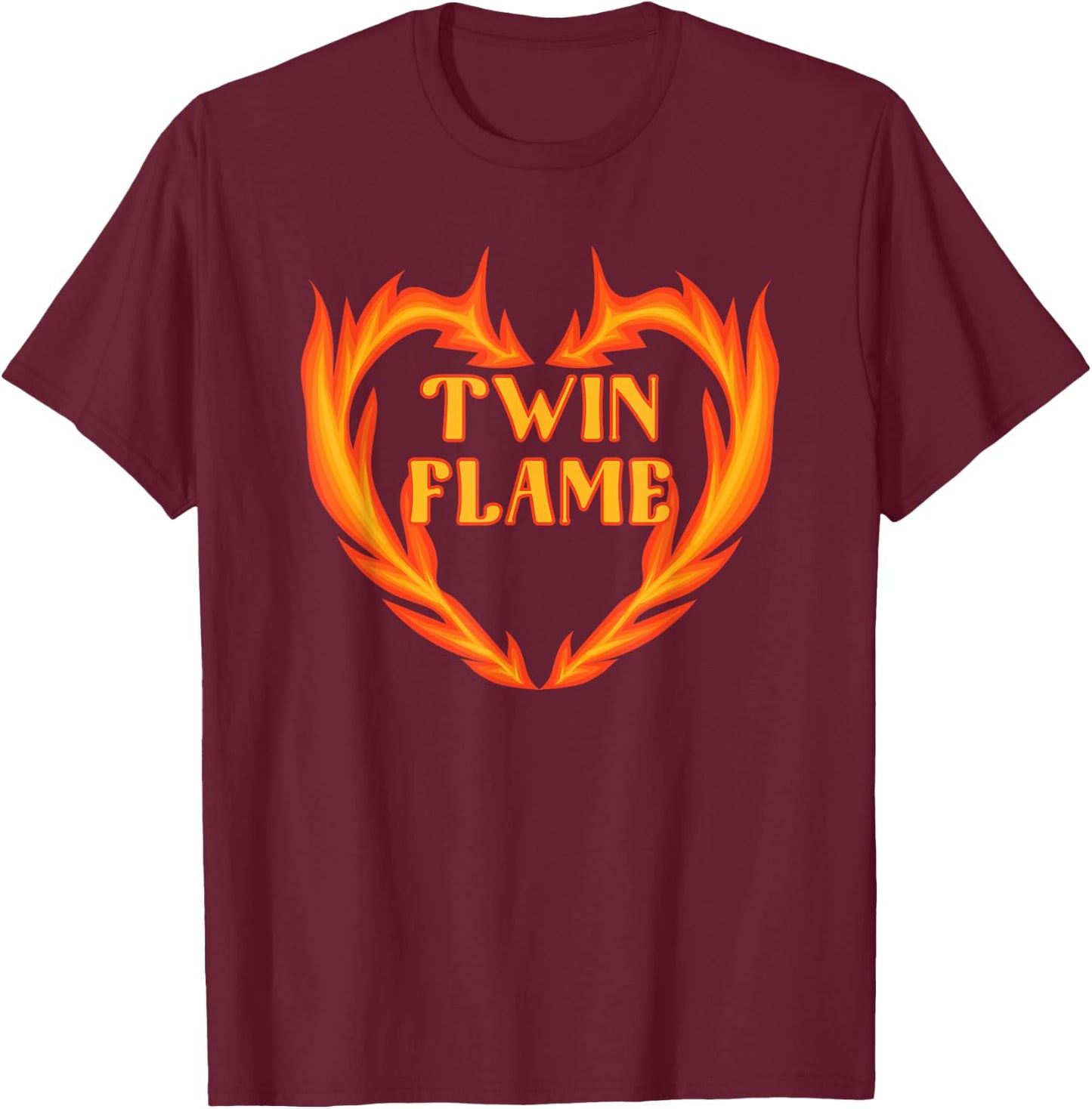 Twin Flame Soulmate Specific Person Design for Twin Flames T-Shirt - T-Shirt | Maroon