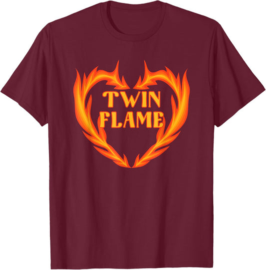 Twin Flame Soulmate Specific Person Design for Twin Flames T-Shirt - T-Shirt | Maroon