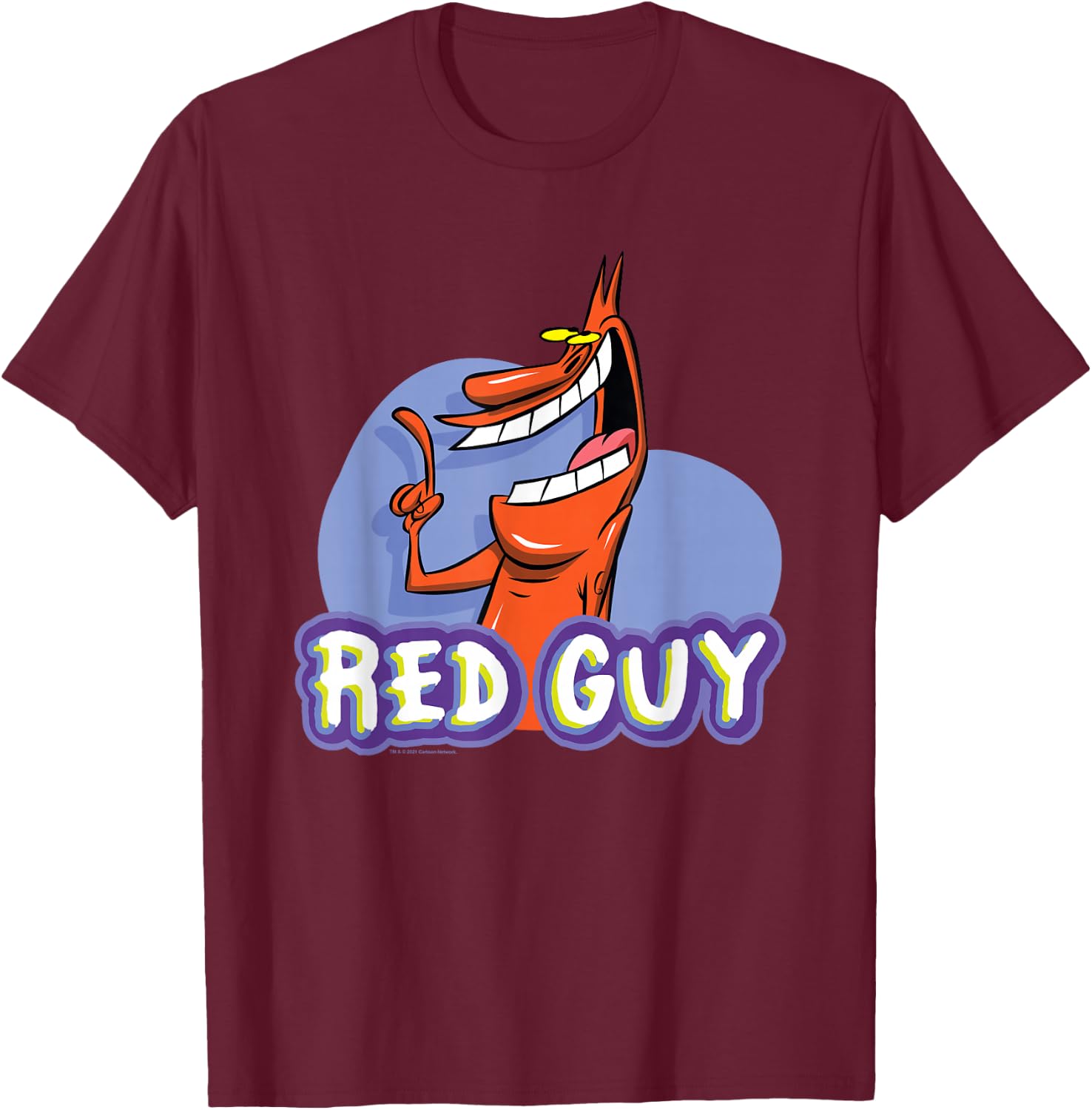 Cow & Chicken Red Guy T-Shirt - T-Shirt | Maroon