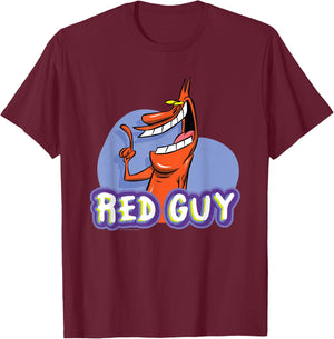Cow & Chicken Red Guy T-Shirt - T-Shirt | Maroon