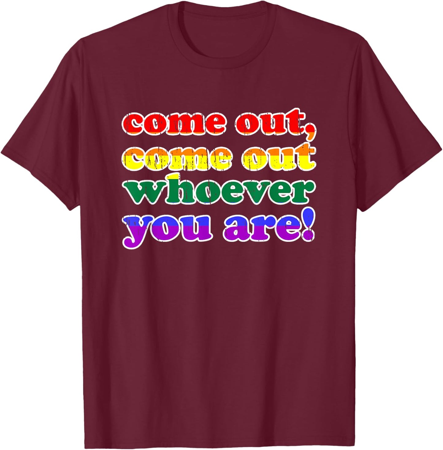 LGBTQ Pride National Coming Out Day T-Shirt - T-Shirt | Maroon