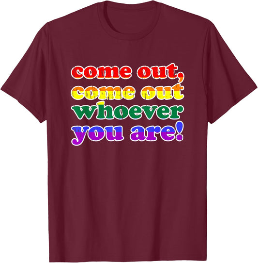 LGBTQ Pride National Coming Out Day T-Shirt - T-Shirt | Maroon