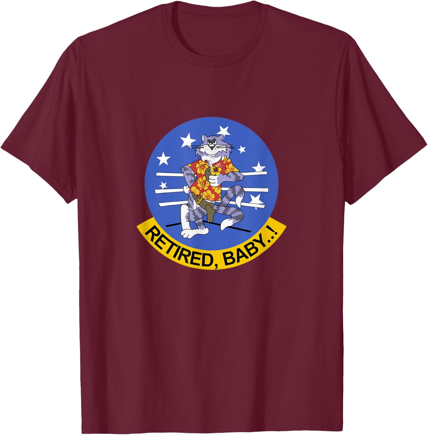 Retired Baby Tomcat F-14 Tomcat Veteran Veterans Day Xmas T-Shirt - T-Shirt | Maroon