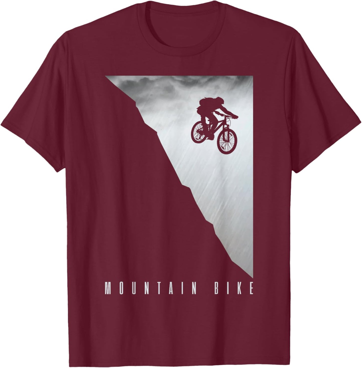 Mountain Bike Downhill Vintage MTB Downhill Bicycle Gift T-Shirt - T-Shirt | Maroon