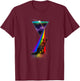 Vintage Retro Prism Flat-Coated Retriever T-Shirt - T-Shirt | Maroon