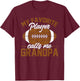 Football Dad Funny My Favorite Player Calls Me Grandpa T-Shirt - T-Shirt | Maroon