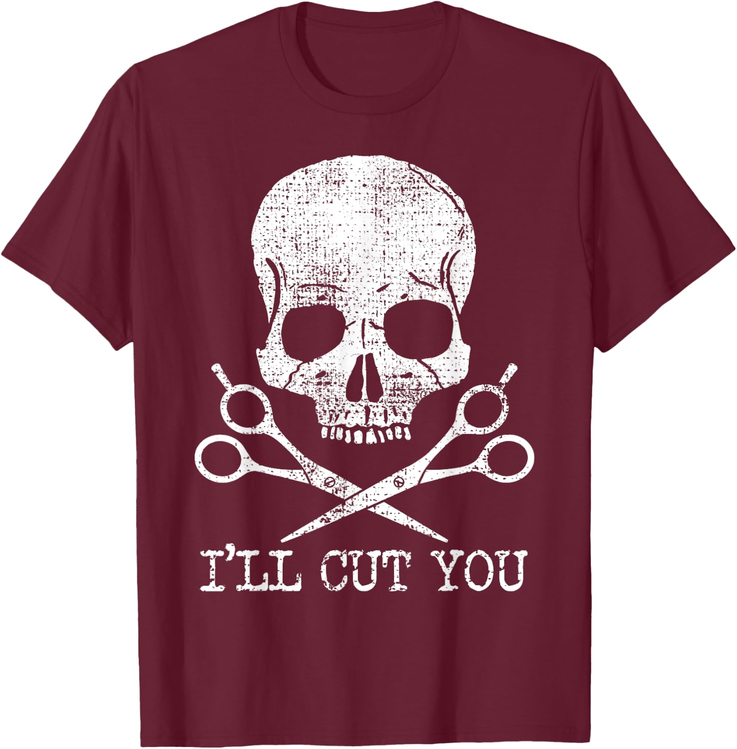 Vintage Barber Hairdresser Hairstylist Gift T-Shirt - T-Shirt | Maroon