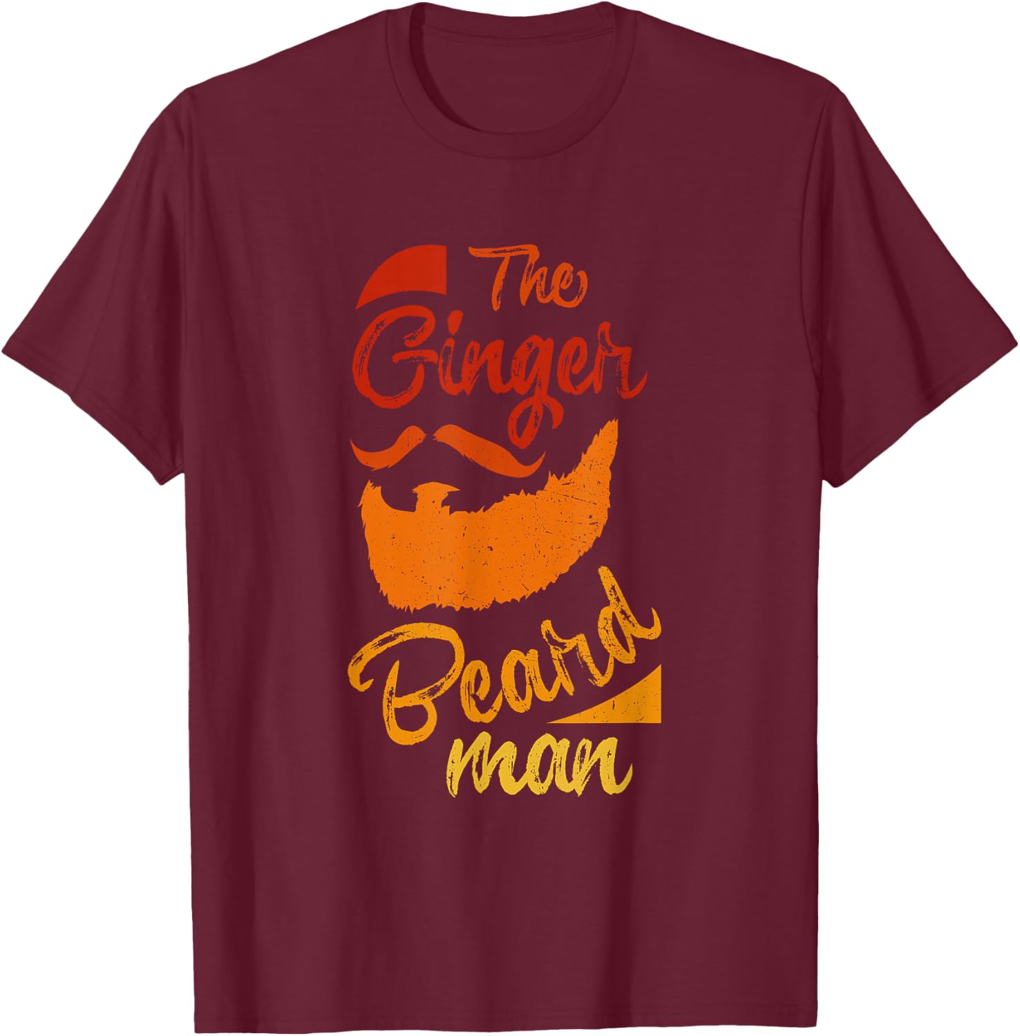 The Ginger Beard Man Cool Redhead Irish Bearded Men Gift T-Shirt - T-Shirt | Maroon