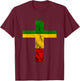 Rasta Reggae Jesus Cross Faith Rastafari Roots Reggae Lover T-Shirt - T-Shirt | Maroon