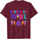 I'm 6th the Birthday for Girl Ice Cream 6 Year Old Birthday T-Shirt - T-Shirt | Maroon