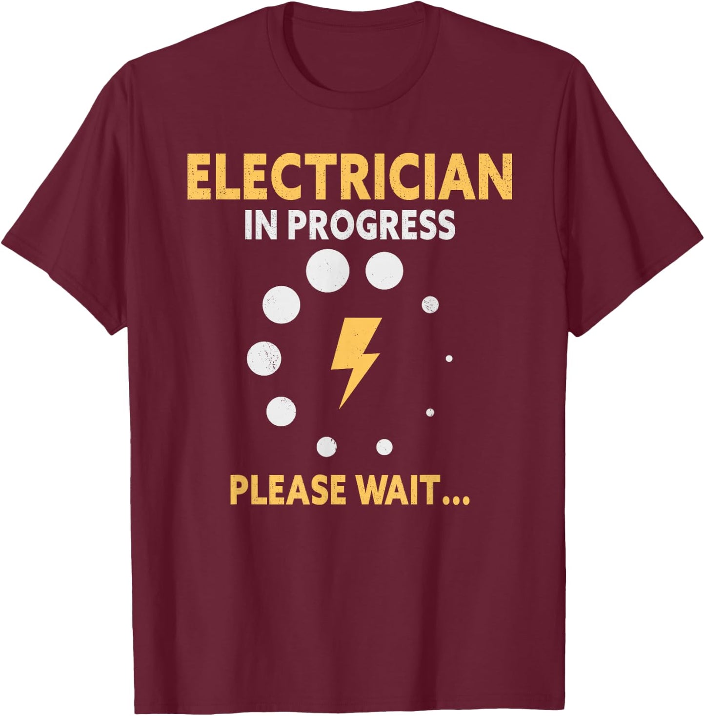 Electrician Electrical Worker Journeyman Wireman Scull T-Shirt - T-Shirt | Maroon