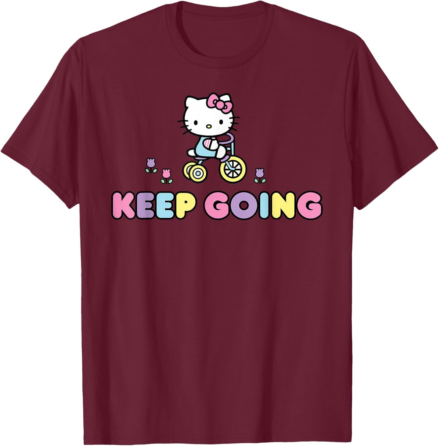Hello Kitty Keep Going T-Shirt - T-Shirt | Maroon