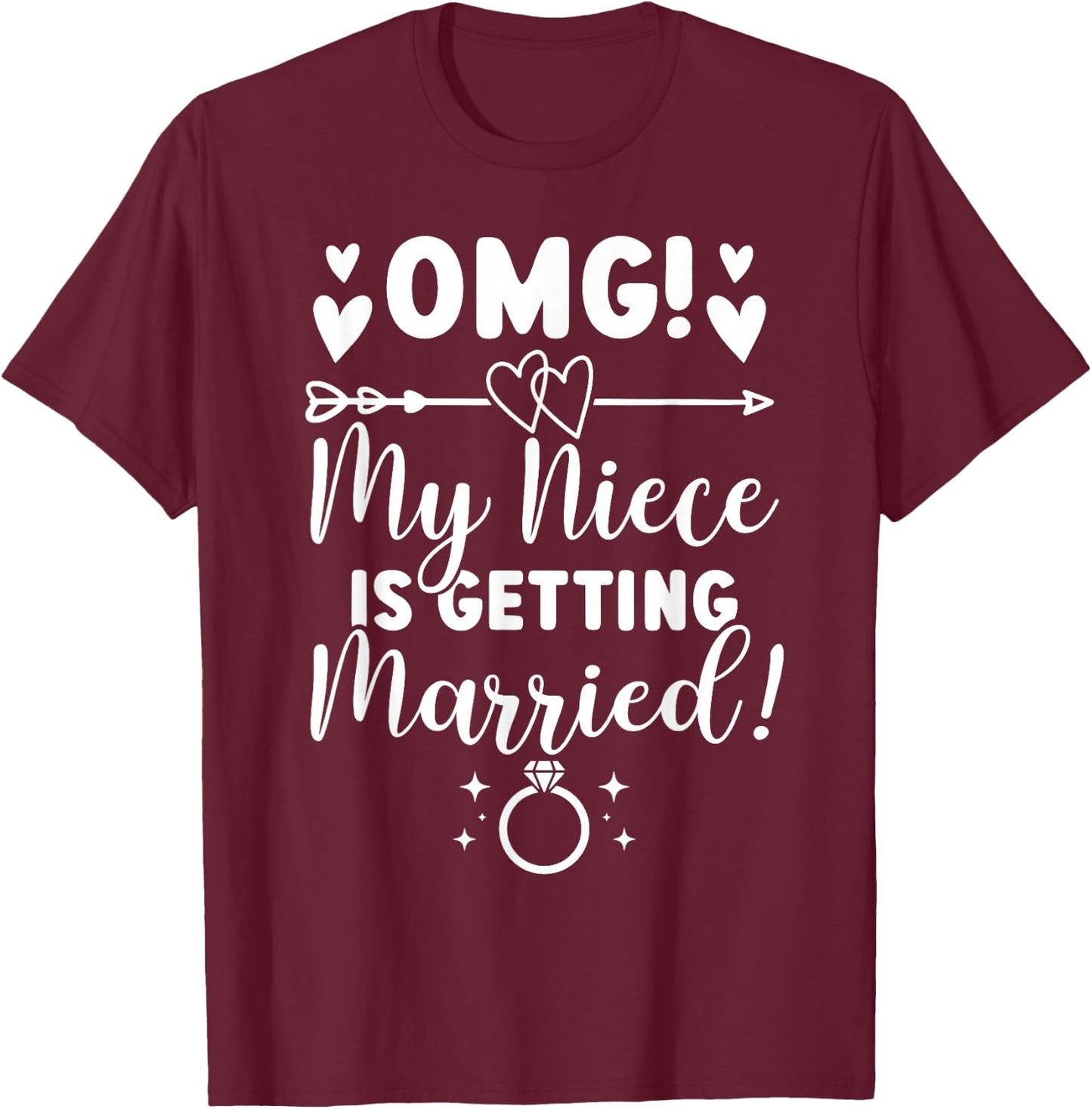 My Niece is Getting Married Bride's Aunt of The Bride Aunt T-Shirt - T-Shirt | Maroon