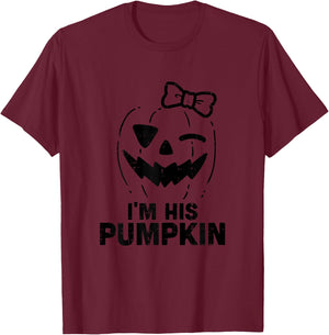 Im His Pumpkin Matching Halloween Couples Him And Her Women T-Shirt - T-Shirt | Maroon