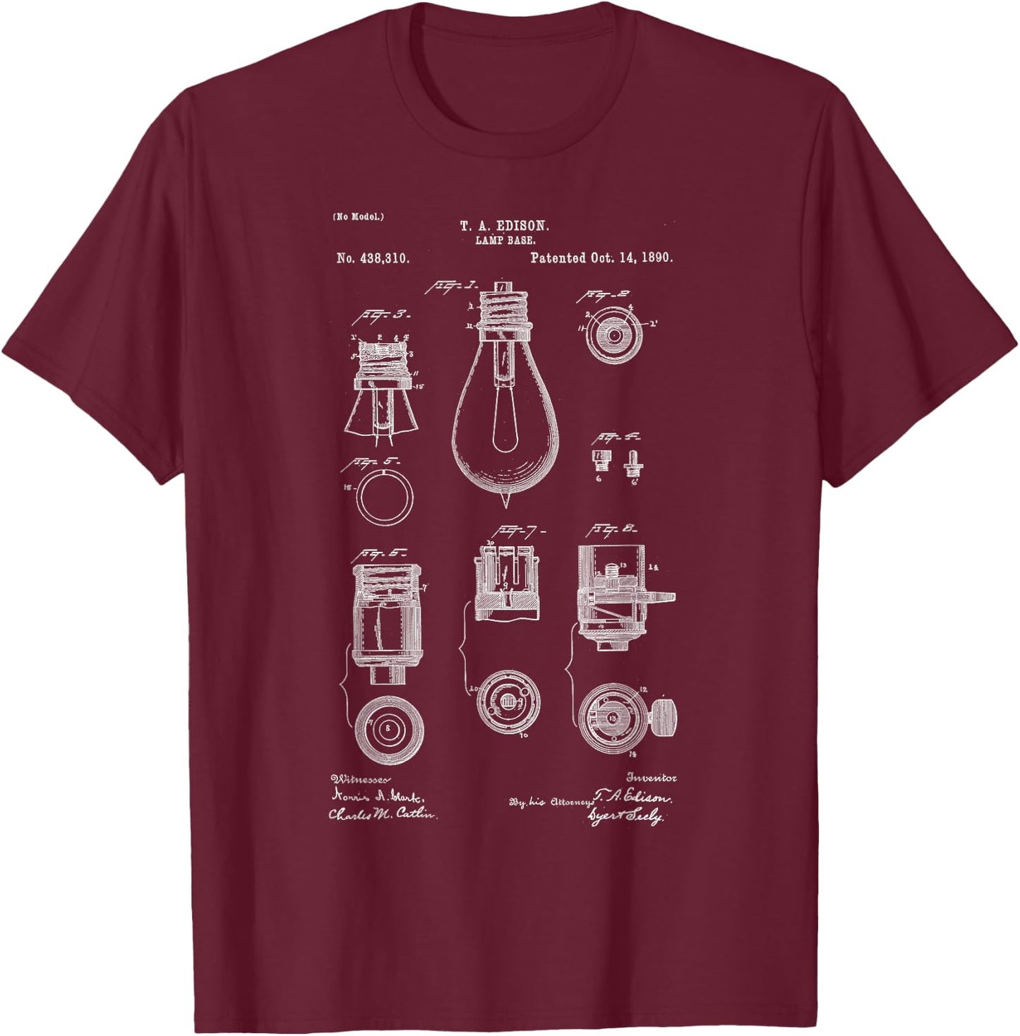 Electrician Electrical Engineers , Men's, Black, Small, Short Sleeve, Regular Fit, Cotton Blend, Polyester, , Modern, Art, Exercise and Fitness, -Adults, -Kids T-Shirt - T-Shirt | Maroon