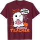 Science Teacher Cute Ghost Halloween Teacher Men Women T-Shirt - T-Shirt | Maroon