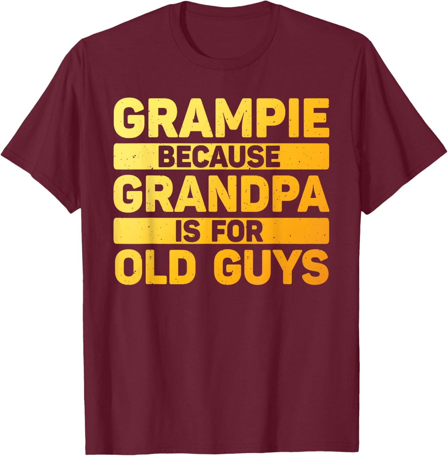 Grampie Art For Grandpa From Grandkids Father's Day Grampie T-Shirt - T-Shirt | Maroon