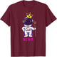 NINA Personalized Name Astronaut Birthday Queen T-Shirt - T-Shirt | Maroon