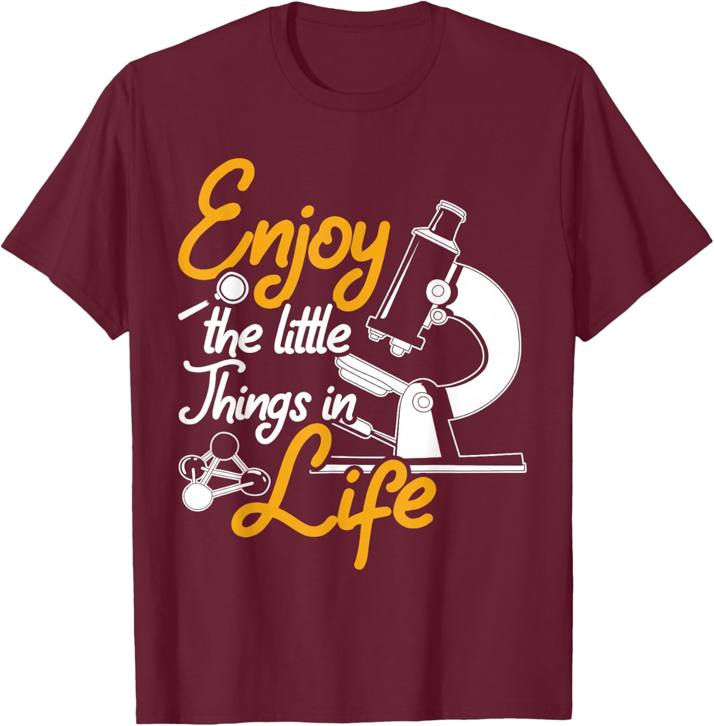 Microbiology Science Funny Gift Biology T-Shirt - T-Shirt | Maroon