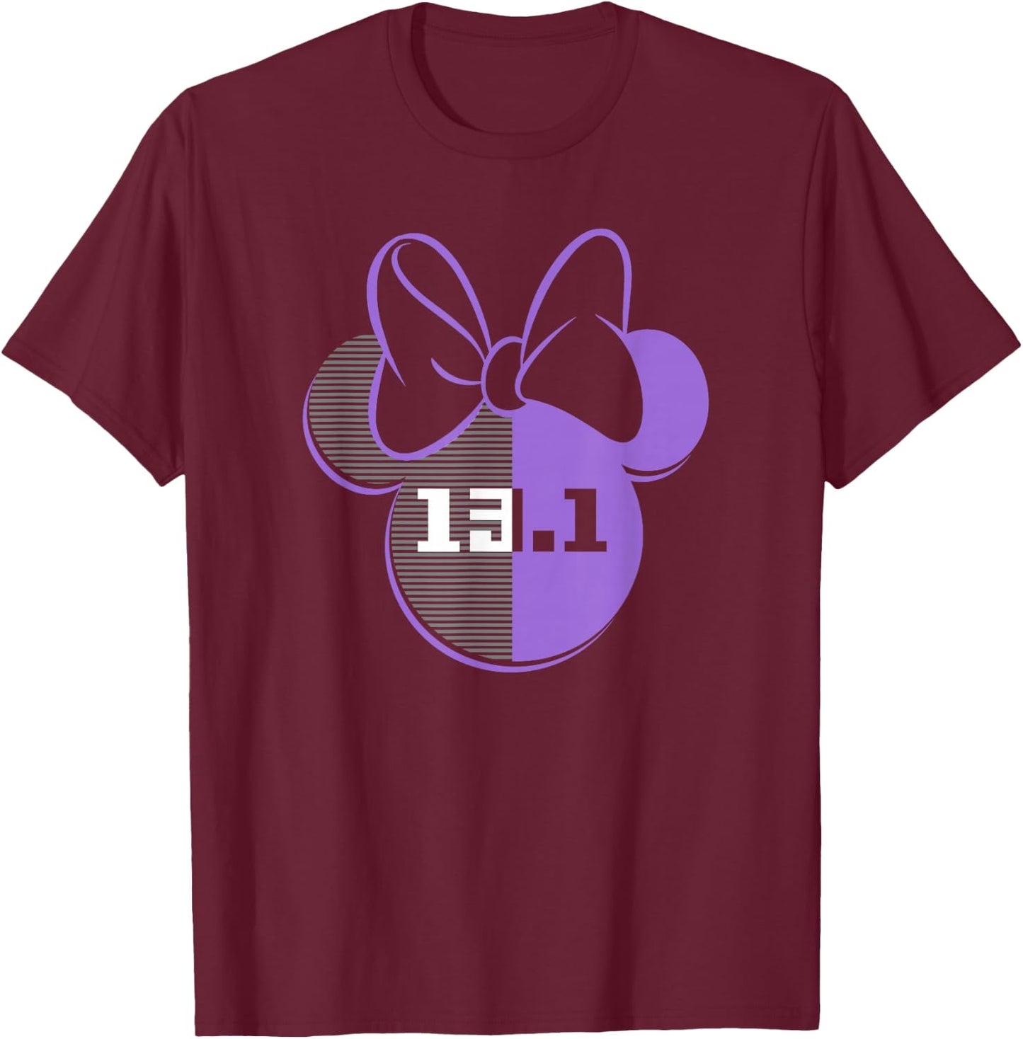 Disney Mickey And Friends Minnie Mouse Half Marathon 13.1 T-Shirt - T-Shirt | Maroon