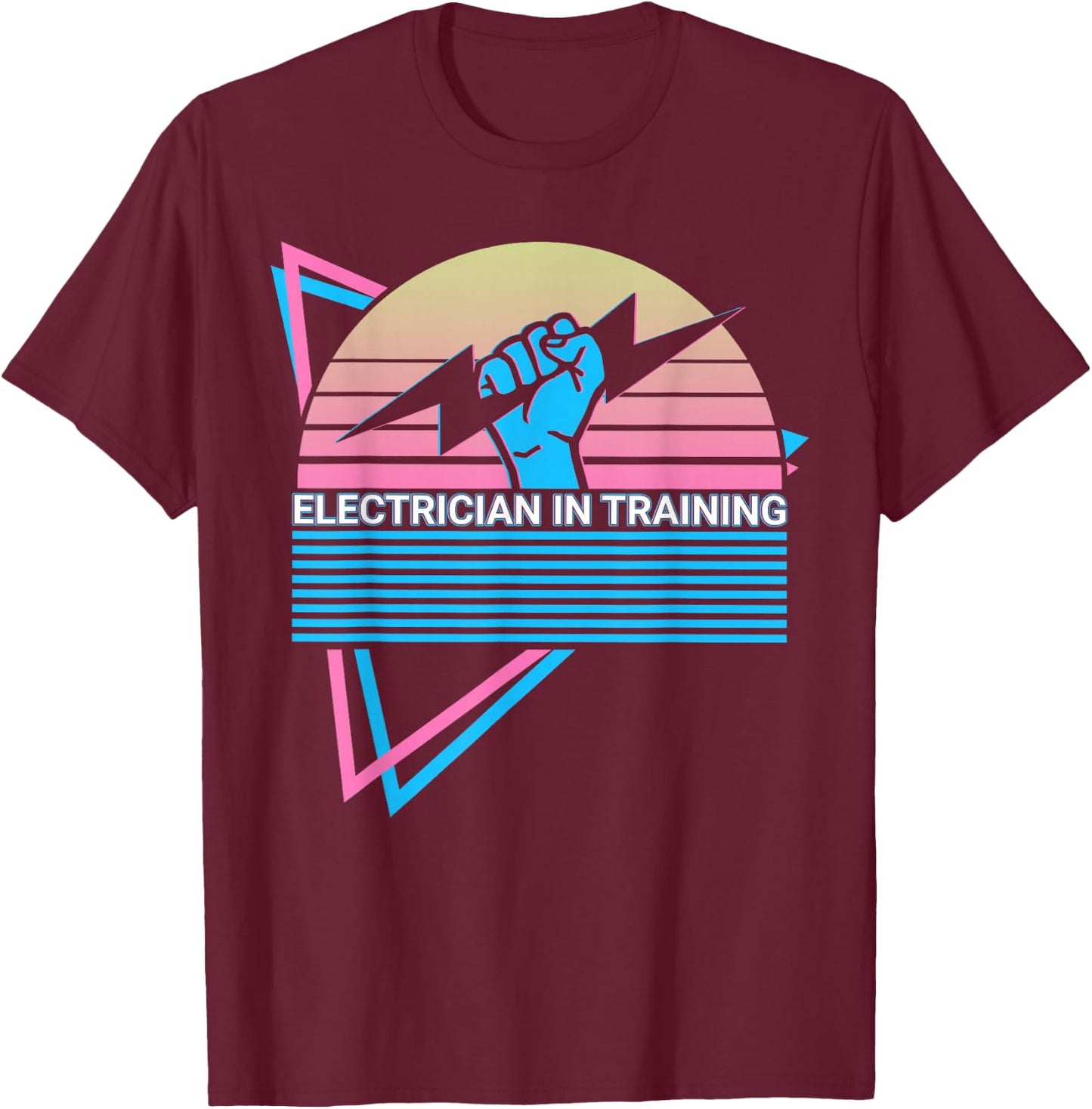 Electrician In Training Retro T-Shirt - T-Shirt | Maroon