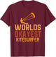 World’s Okayest Kitesurfer Funny Kitesurfing Gift T-Shirt - T-Shirt | Maroon