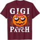 Pumpkin Gigi of The Patch Family Halloween Costume T-Shirt - T-Shirt | Maroon