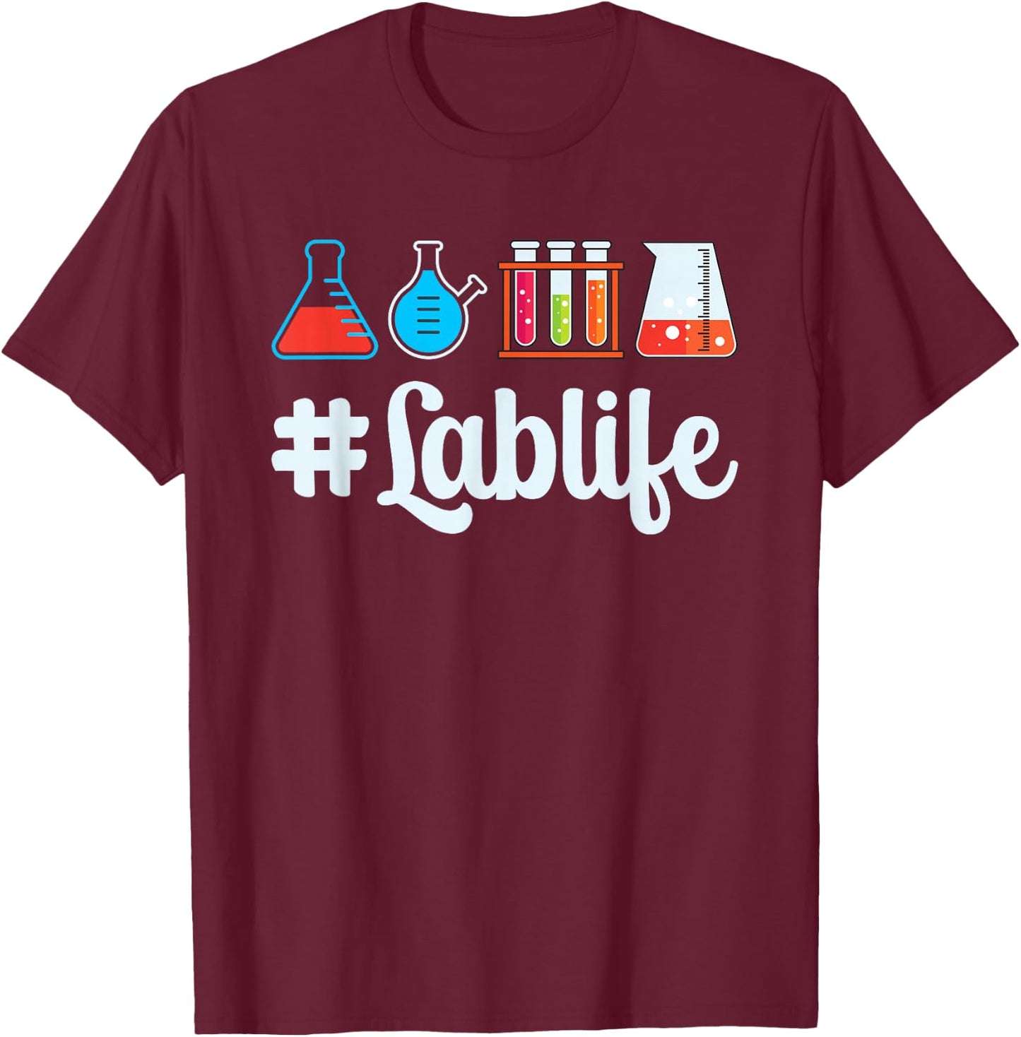 Lab-Life Medical Lab Tech Technician Outfit Lab Technologist T-Shirt - T-Shirt | Maroon
