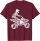 Quad Biker ATV 4 Wheeler Funny Quad Men Boys T-Shirt - T-Shirt | Maroon