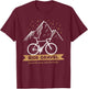 Gravel Bike Leave The Roads Take The Trail for Bikepacking T-Shirt - T-Shirt | Maroon