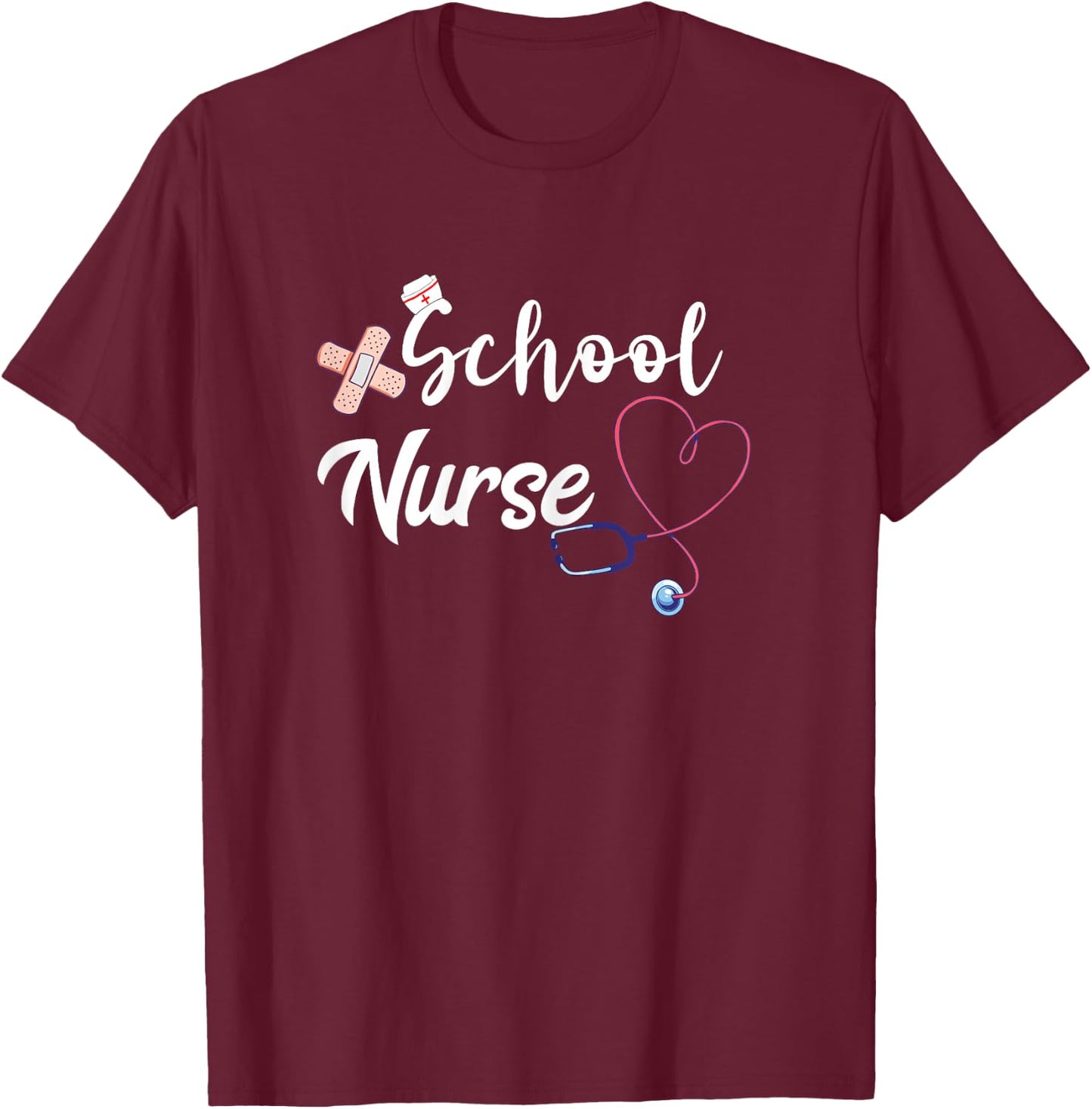 School Nurse Back To School Nursing School Nursing Schooling T-Shirt - T-Shirt | Maroon