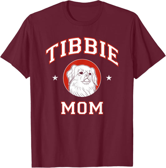 Tibetan Spaniel Mom Dog Mother T-Shirt - T-Shirt | Maroon