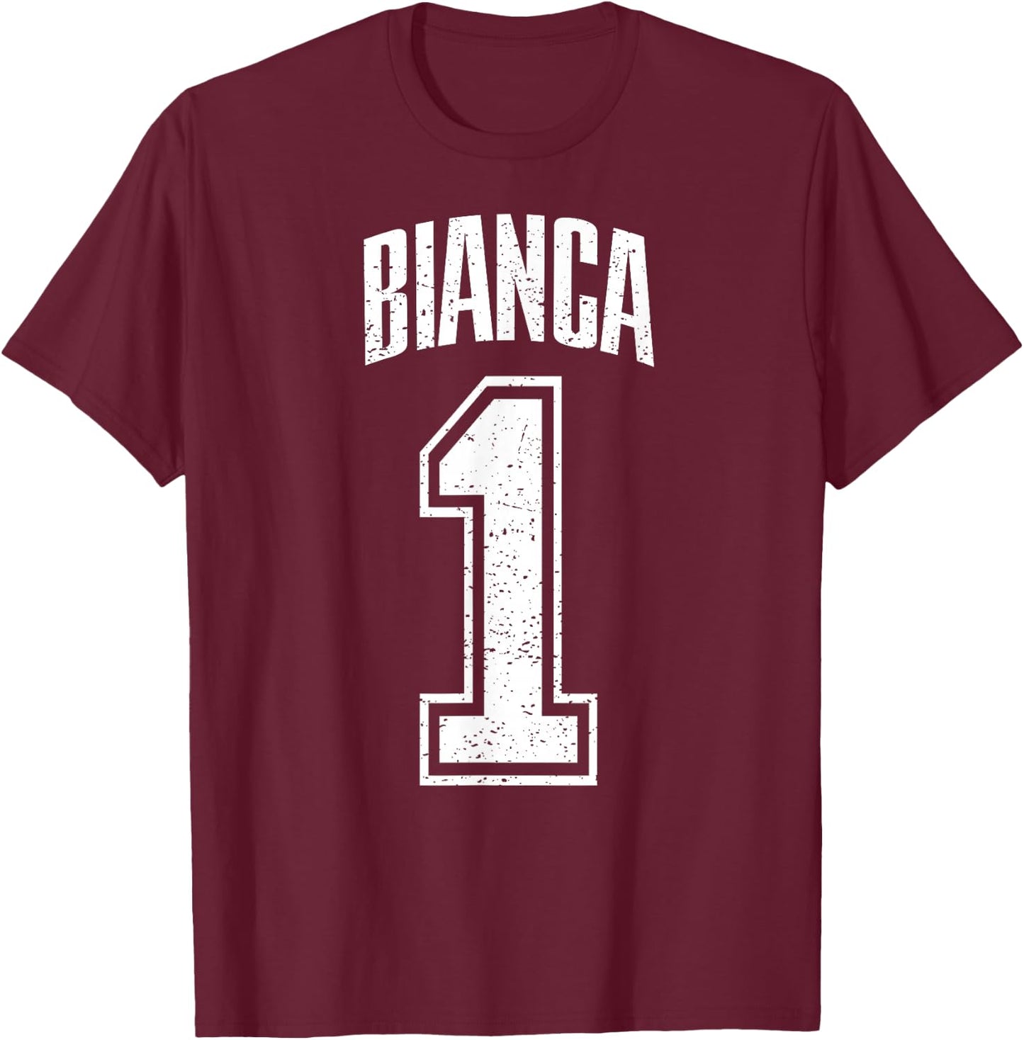 Bianca Supporter Number 1 Biggest Fan T-Shirt - T-Shirt | Maroon