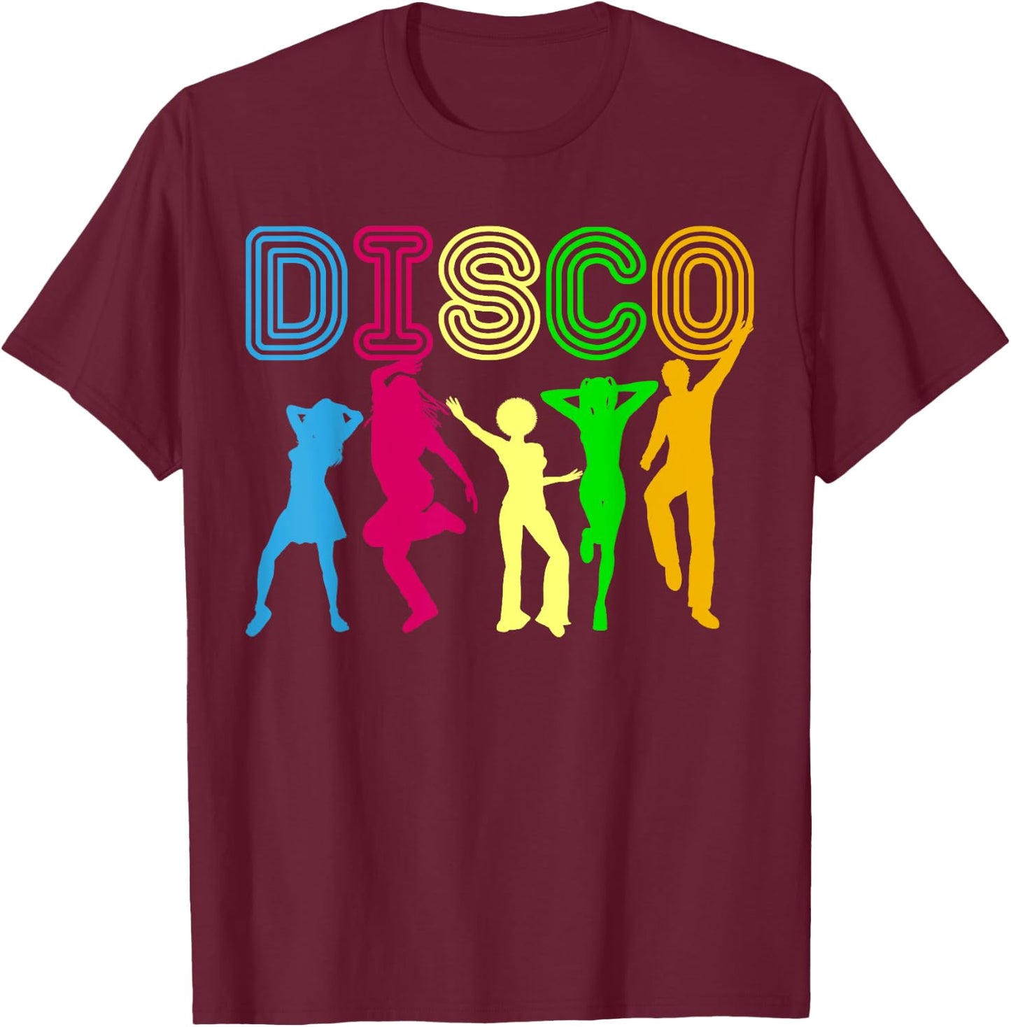 Disco Shirt | Night Club Dancing Retro Vintage Shirt Gift T-Shirt - T-Shirt | Maroon