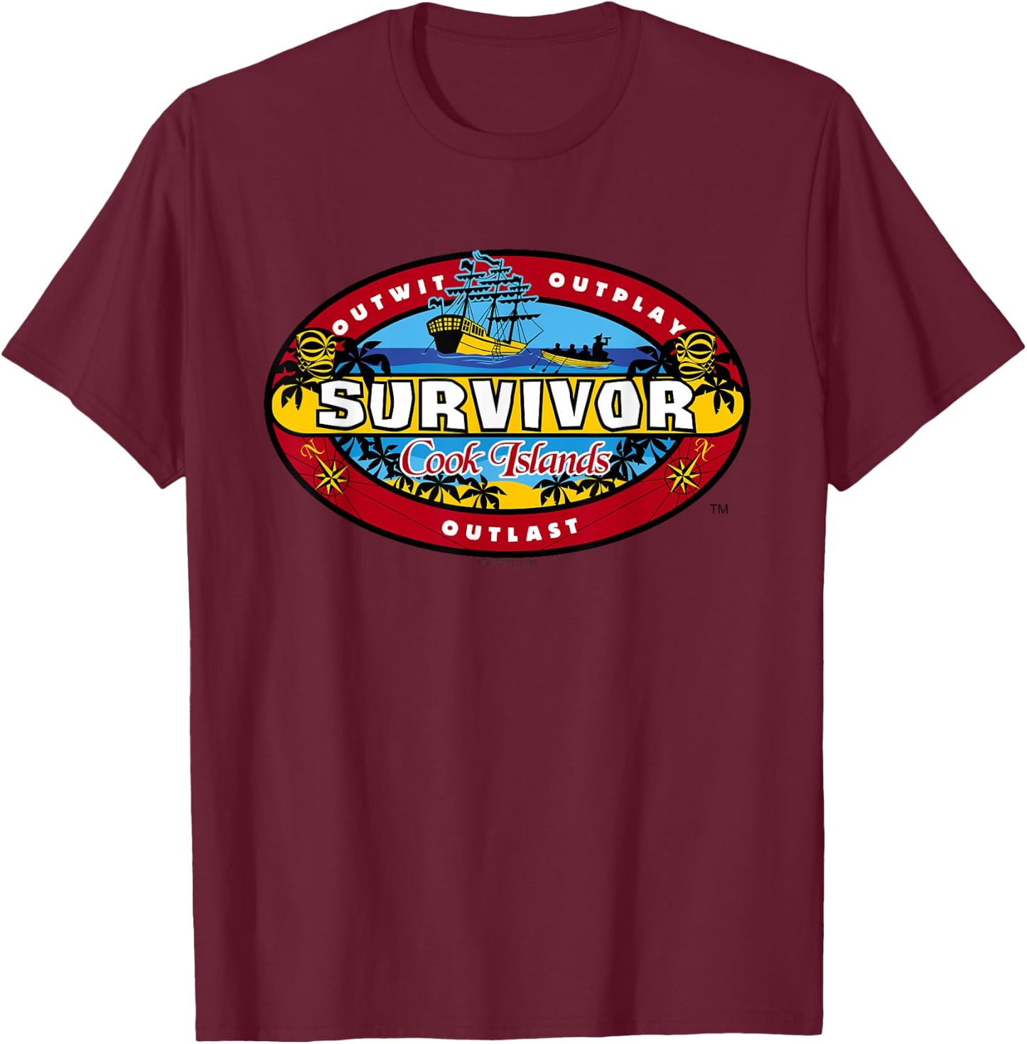 Survivor Cook Islands T-Shirt - T-Shirt | Maroon