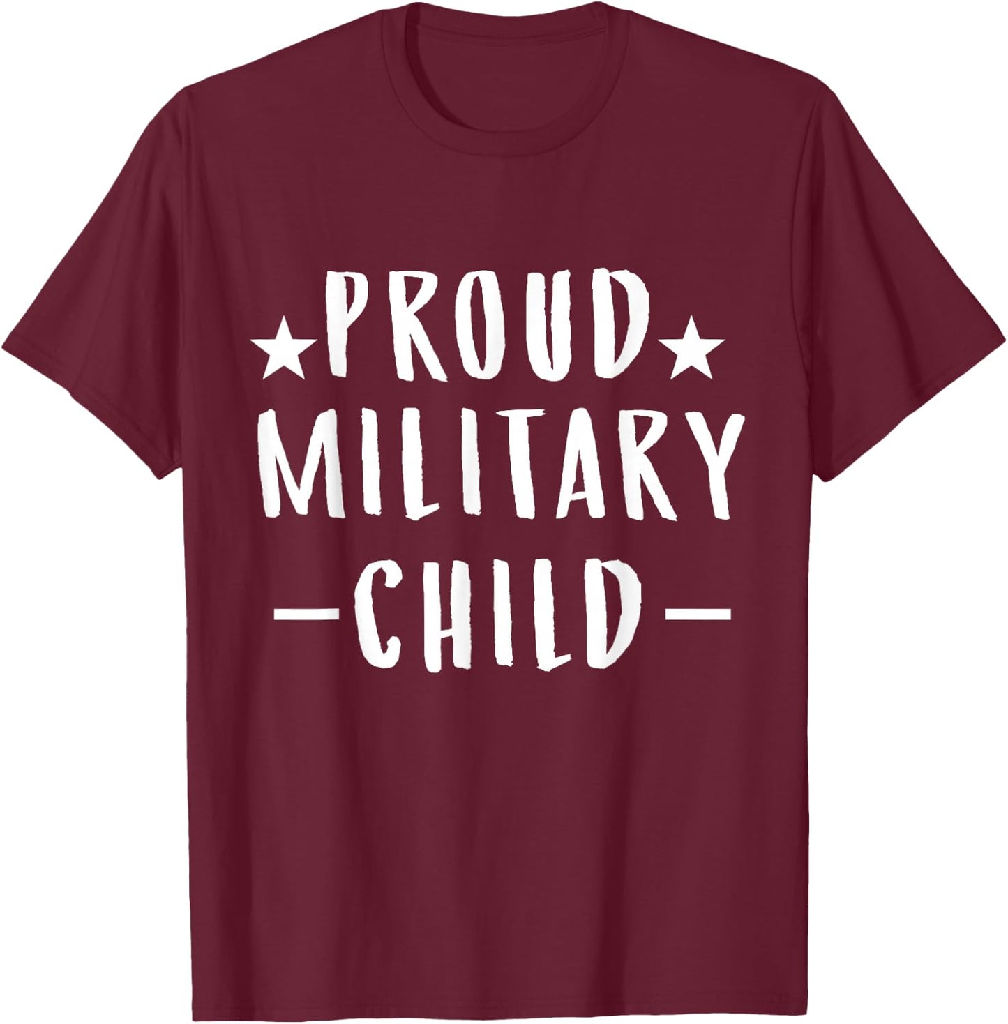 Purple Proud Military Child T Shirt Military Children Month T-Shirt - T-Shirt | Maroon