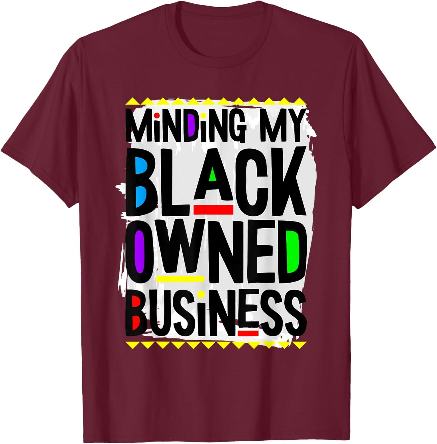 Black Owned Business Black History Month BLM Melanin Afro T-Shirt - T-Shirt | Maroon