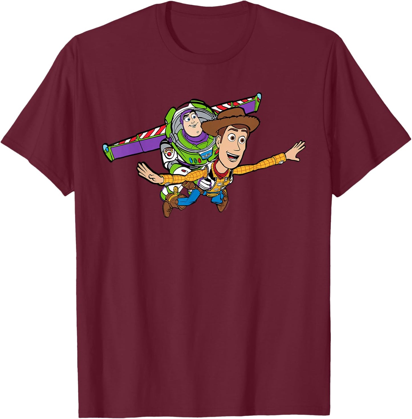 Disney & Pixar's Toy Story Buzz Woody to Infinity and Beyond T-Shirt - T-Shirt | Maroon