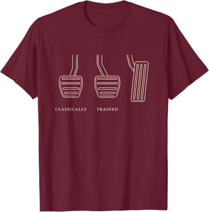 Classically Trained Retro Vintage Car Driving Auto T-Shirt - T-Shirt | Maroon