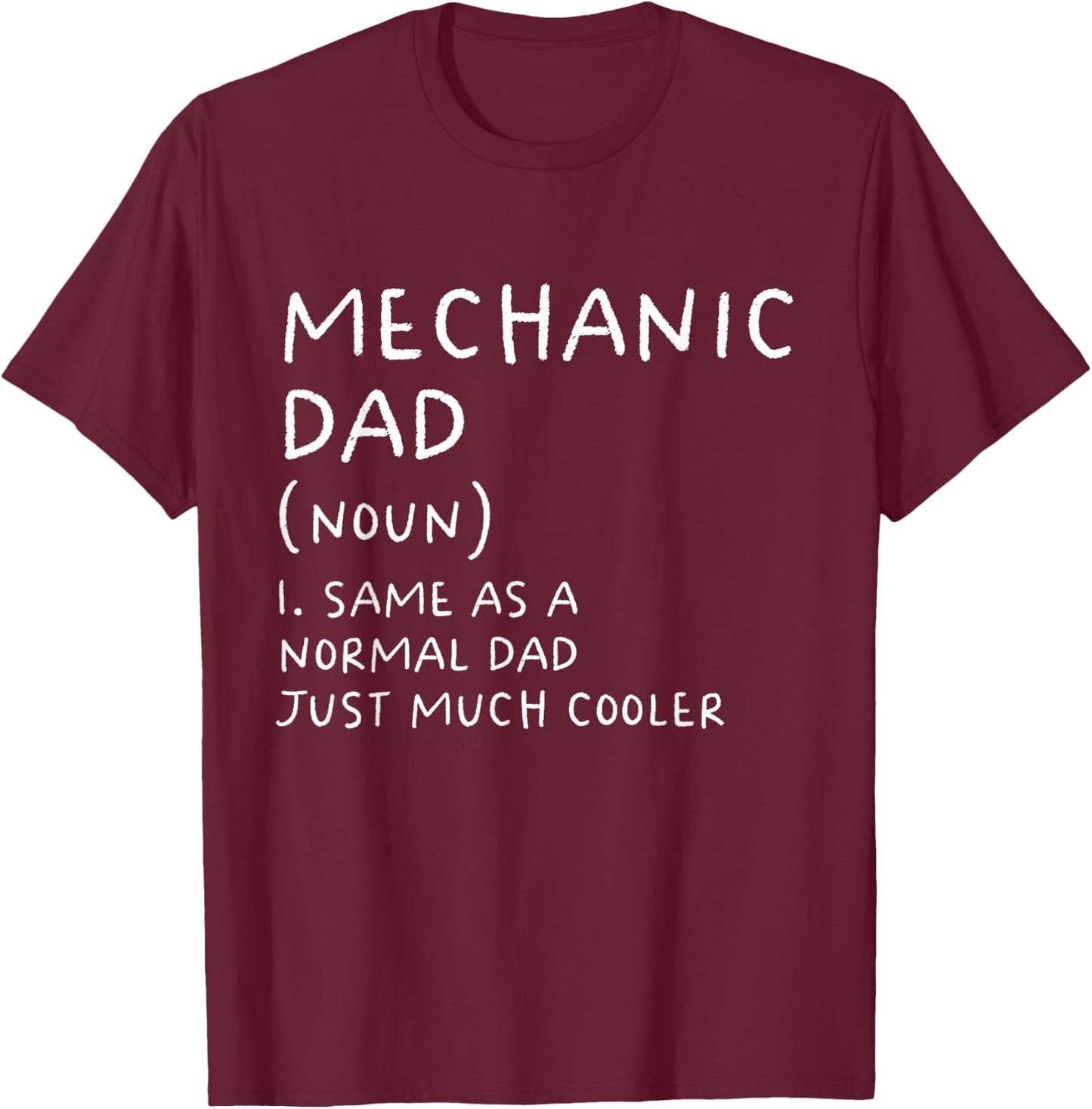 Mechanic Dad Definition Funny Garage Car Mechanic T-Shirt - T-Shirt | Maroon