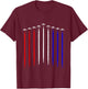 B-2 Bomber Squadron Contrails American Flag Stealth B2 T-Shirt - T-Shirt | Maroon